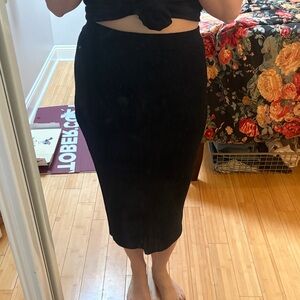 Abercrombie Black Ribbed Skirt